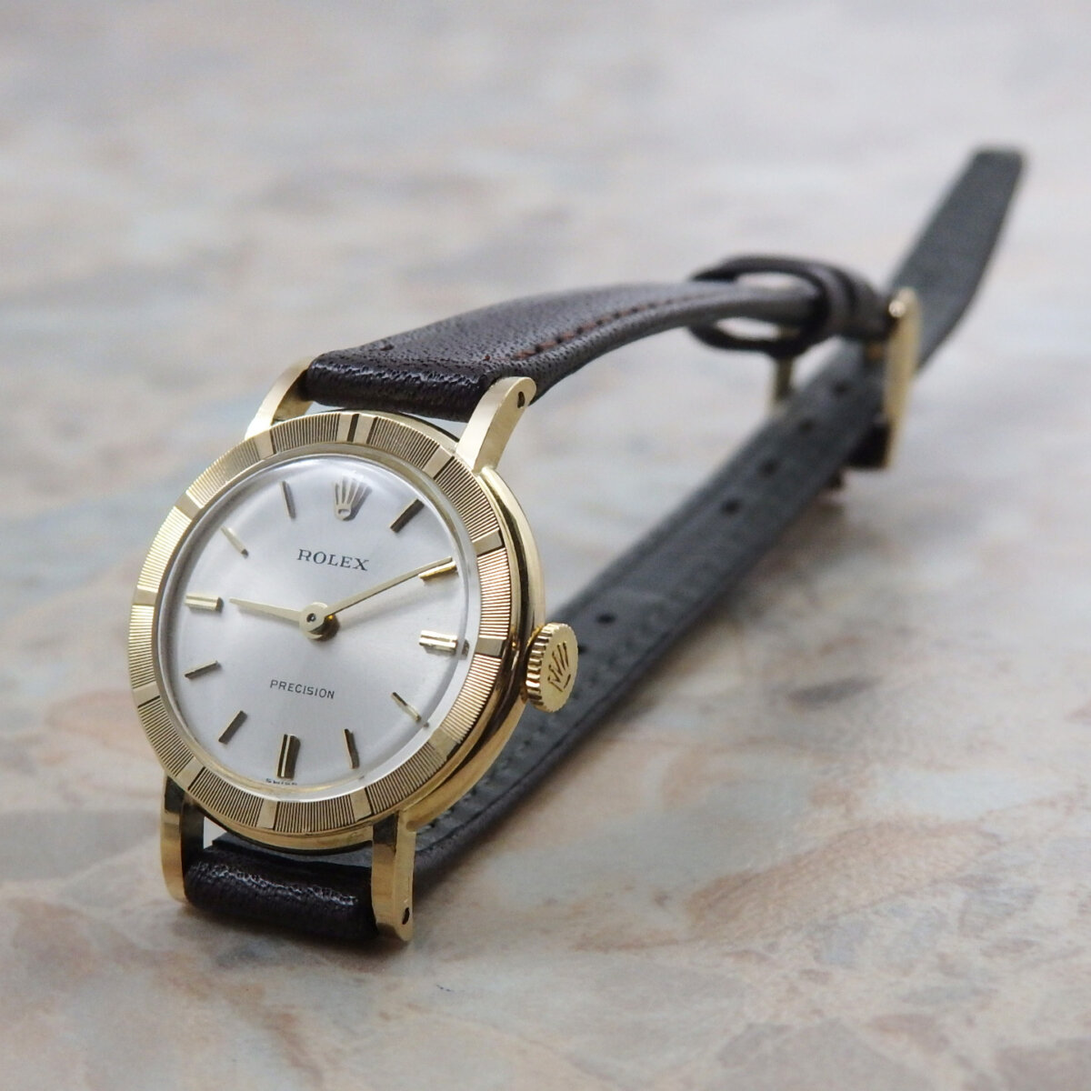ROLEX レディース アンティーク YG 金無垢 希少 エンジンターン