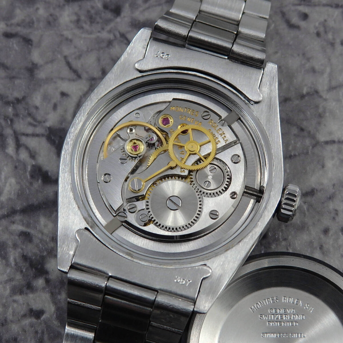 OH済み 2年間保証付ROLEX 6426シルバーオイスターケース 時計 ROLEX オイスター Ref.6426 シルバーダイヤル ヴィンテージ
