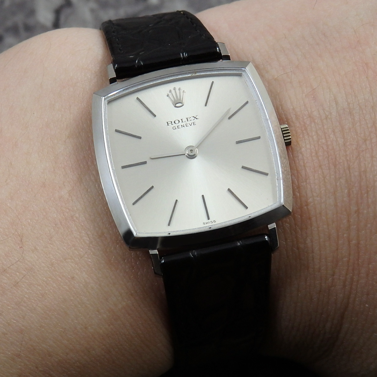 ロレックス スクエア ホワイトゴールド Cal.650搭載 1964年