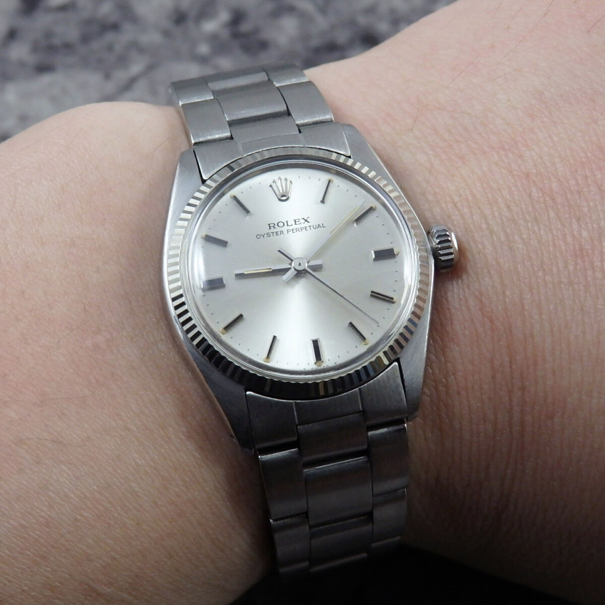 ROLEX オイスターパーペチュアル 6751 WGベゼル ボーイズ ブレス付