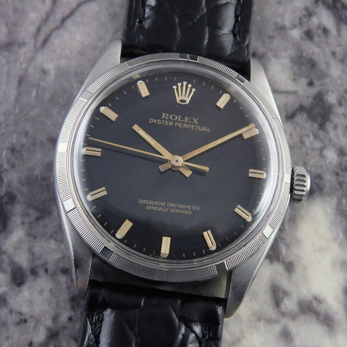 ロレックスROLEXオイスターパーペチュアル　黒 ロレックス/オイスターパーペチュアルデイト/マットブラック