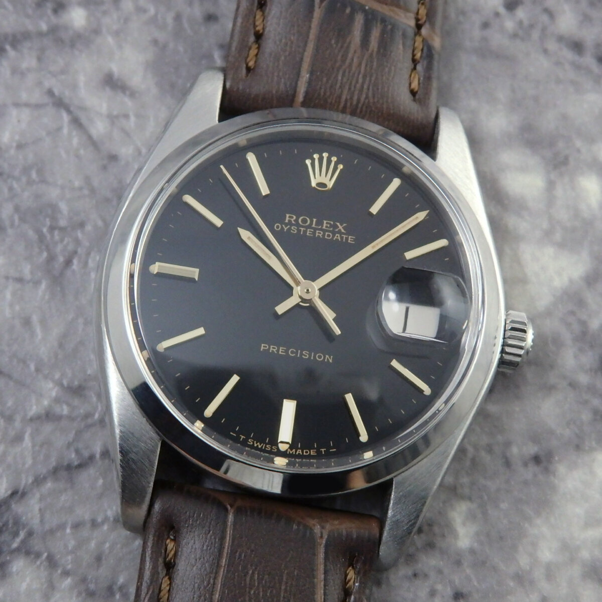 ロレックス オイスターデイト Ref.6694 ブラック 黒文字盤 ROLEX 1977