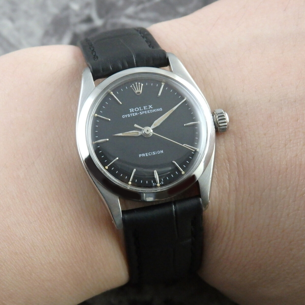 ROLEX オイスタースピードキング 文字盤と尾錠(革ベルト用金具)のみ ROLEX SS オイスター「SPEEDKING
