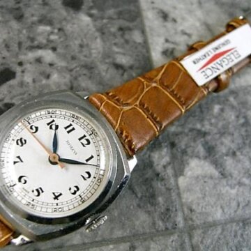 ロレックス ロルコ　希少アーミーケース センターセコンド 1940年代 ROLEX/ROLCO 正面全体