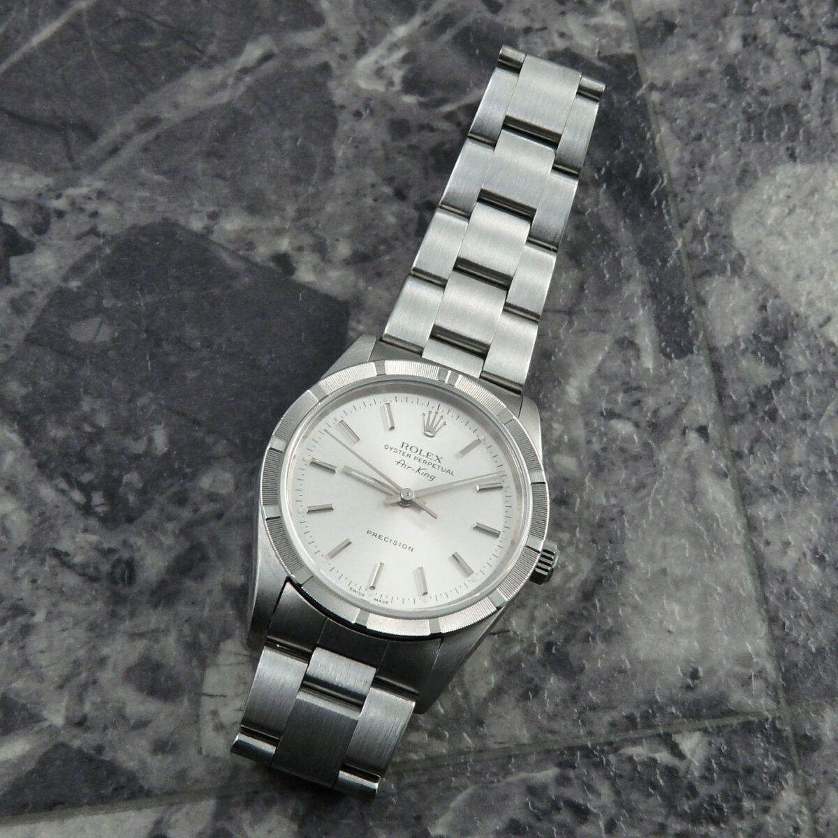 ロレックス エアキング 14010M エンジンターンドベゼル ノンデイト