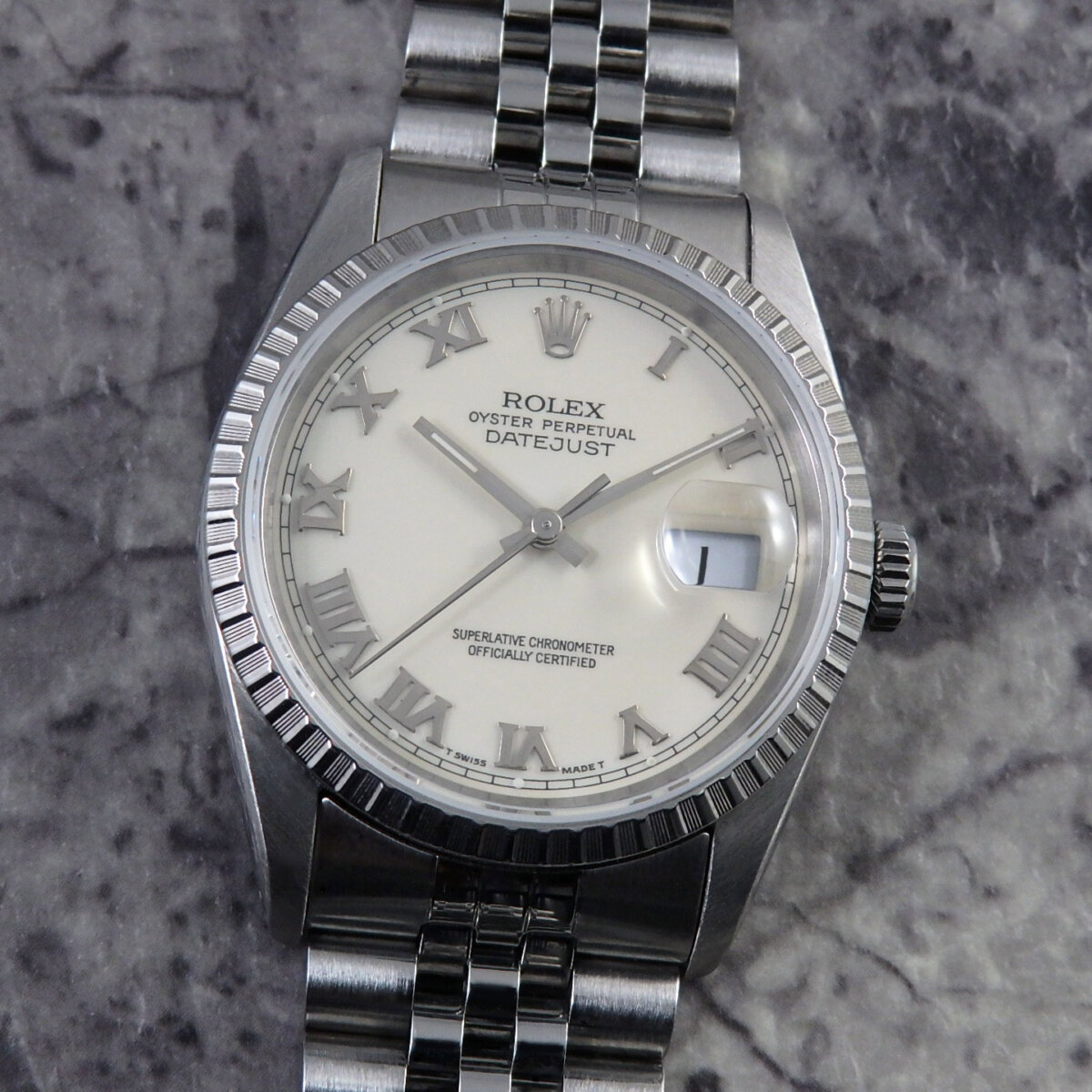 ROLEX デイトジャスト ヴィンテージ 16220 アイボリーローマ 1990年 