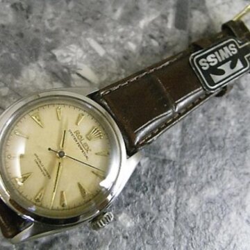 ロレックス バブルバック 6084 クサビインデックス 1950年代 オイスターパーペチュアル 正面全体