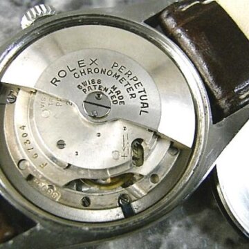 ロレックス バブルバック 6084 クサビインデックス 1950年代 オイスターパーペチュアル 側面 リューズ