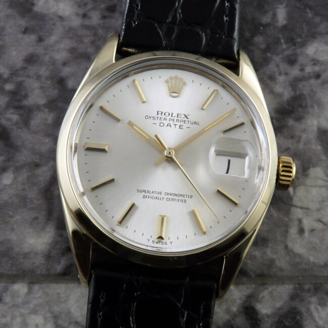 ロレックス オイスターパーペチュアルデイト Ref.1550 希少 シルバーダイヤル