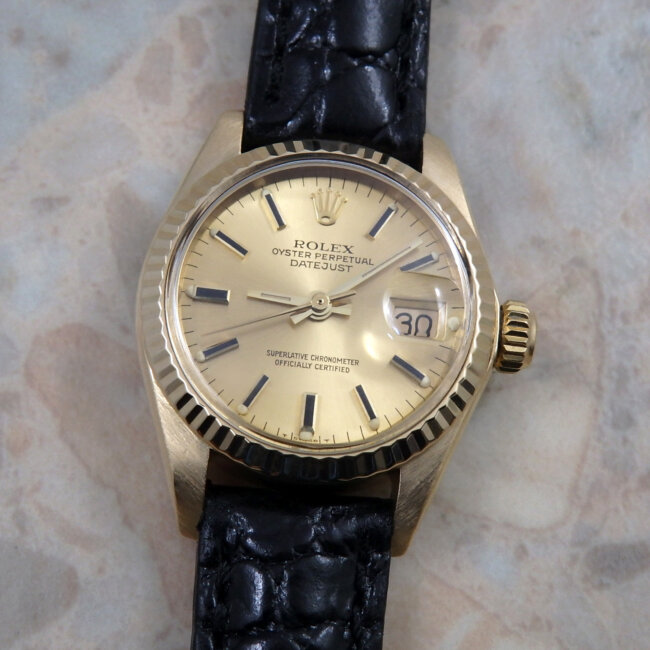 ROLEX ロレックス デイトジャスト オイスターパーペチュアル 時計 18金 K18イエローゴールド 6917 自動巻き レディース 1979年