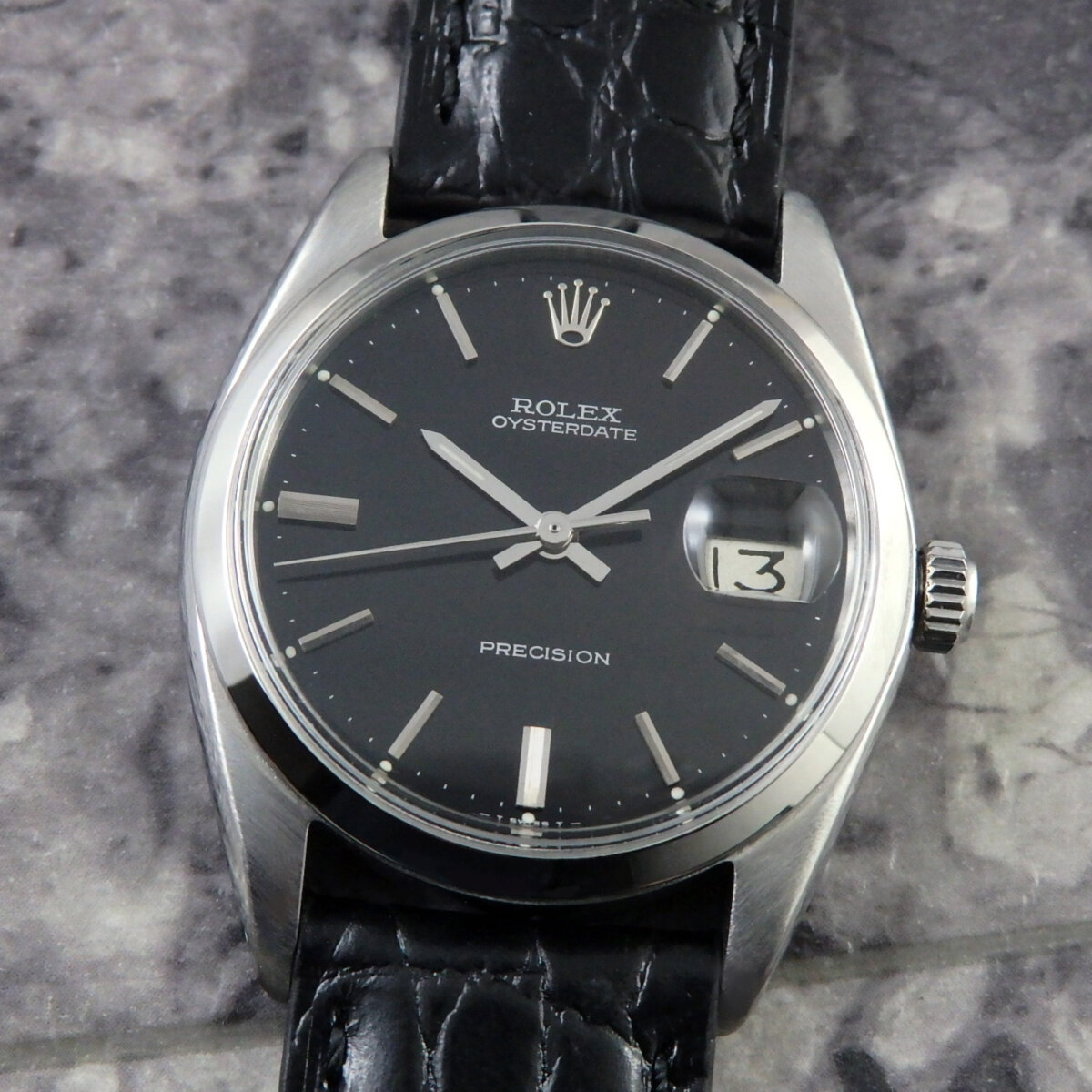 ブラックシャンデリアライト ROLEX オイスターデイト REF.6694 ブラック | アンティーク時計の販売