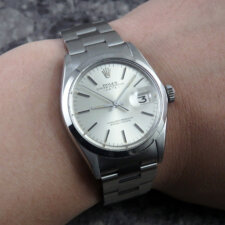 ロレックス オイスターパーペチュアルデイト Ref.1500 シルバーダイヤル 1969年製:画像6