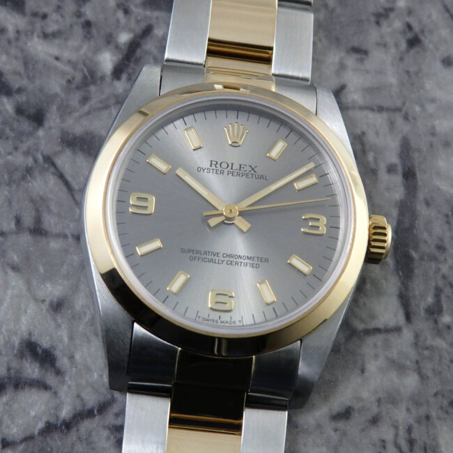 ロレックス ROLEX オイスターパーペチュアル 67483 YG/SS コンビ ボーイズ 自動巻