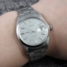 ロレックス オイスターデイト REF.6694 1969年製 シルバーダイヤル 手巻 純正巻 ブレス:画像6