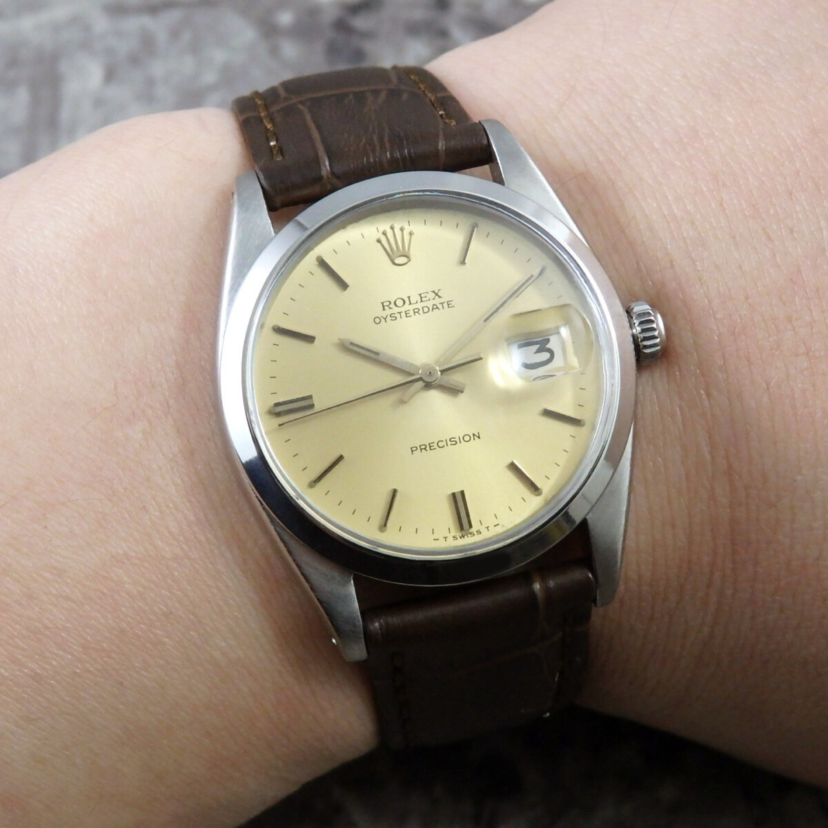 ロレックス オイスターデイト 6694 1964年製 ROLEX 腕時計 シャンパン