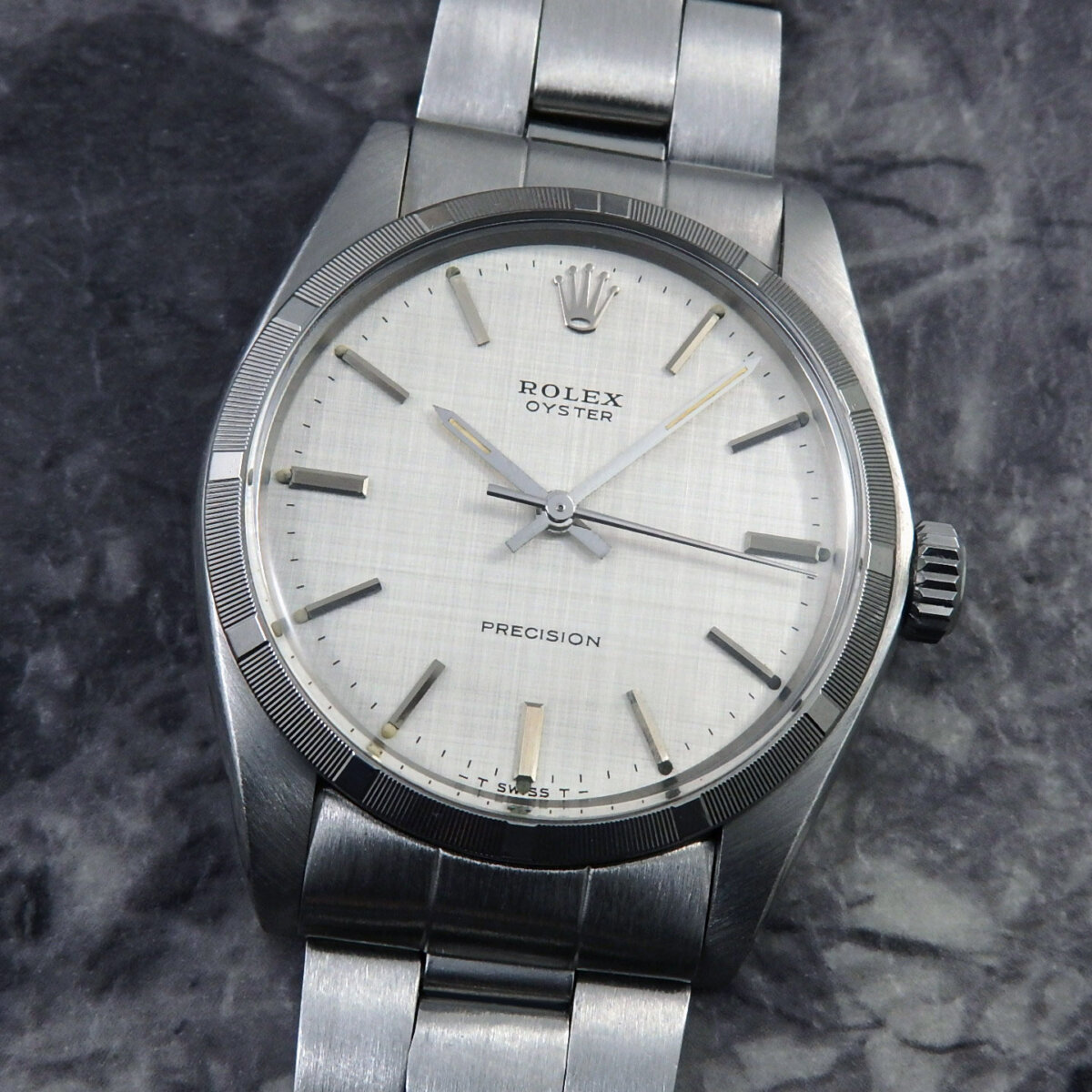 ロレックス オイスター Ref.6427 エンジンターンドベゼル 希少フェイス