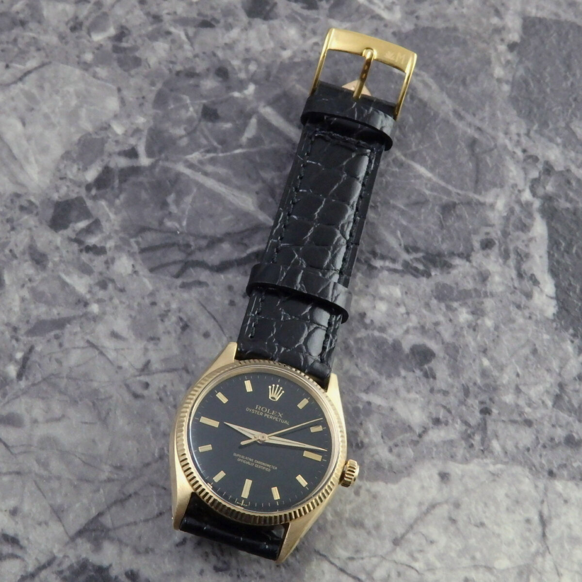 ゴールド ブラック Dial Tapisserie Petite 25807 Offshore Oak Royal Piguet Audemars 置時計 インテリア時計