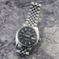 ロレックス デイトジャスト 1601 ヴィンテージ ブラック ミラー ダイヤル:画像1