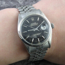 ロレックス デイトジャスト 1601 ヴィンテージ ブラック ミラー ダイヤル:画像6