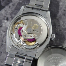 
                        ロレックス オイスターパーペチュアルデイト Ref.1501 希少 ドルフィンハンド バタフライローター ブルースティールセコンド リベットブレス:画像5
                  