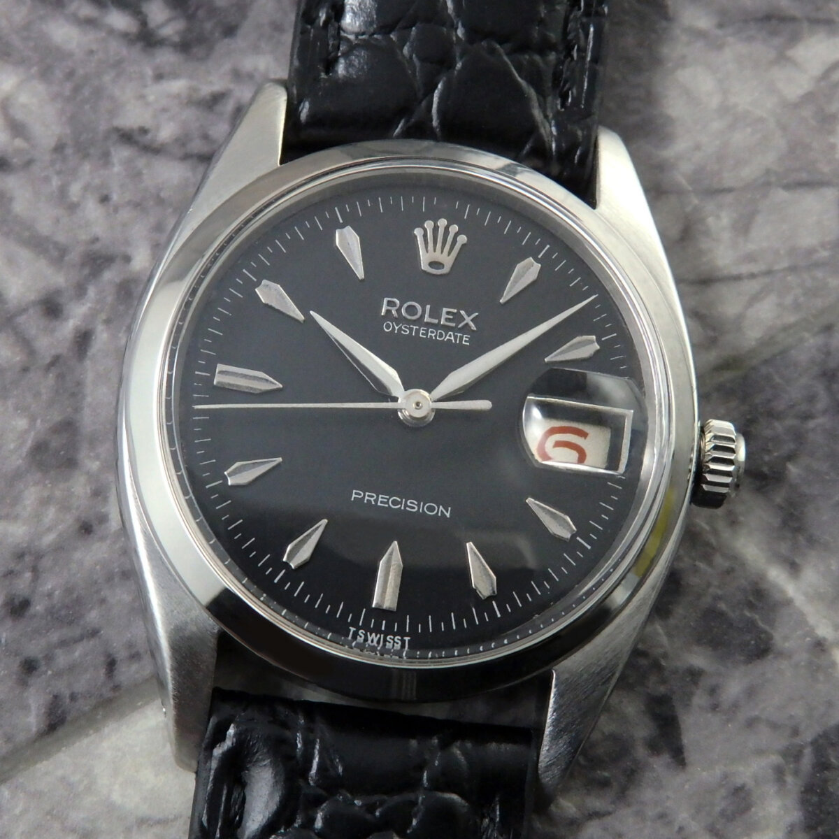 ロレックス ヴィンテージ Ref.6494 赤黒カレンダー 1958年 ブラック