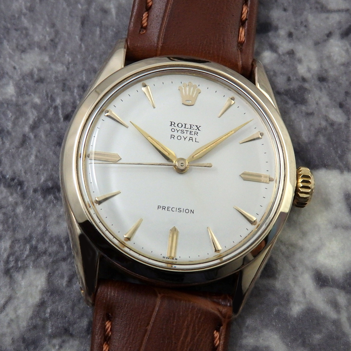 ロレックス オイスター ロイヤル REF.6426 希少 40ミクロンGP アルファ