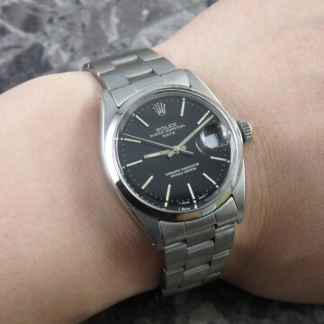 ROLEX オイスターパーペチュアルデイト REF.1500 ブラック 試着イメージ