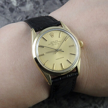 ロレックス エアキング VINTAGE アンティーク Ref.5520 希少 ROLEX Air king 1978年製 ノンデイト 自動巻 試着イメージ