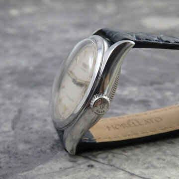 ロレックス ROLEX オイスターデイト OYSTERDATE 赤カレンダー Ref.6094 アンティーク 側面 リューズ