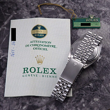 ROLEX デイトジャスト 1601 希少 ブルーダイヤル 1971年製 背面 ベルト