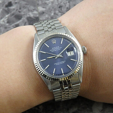 ROLEX デイトジャスト 1601 希少 ブルーダイヤル 1971年製 試着イメージ
