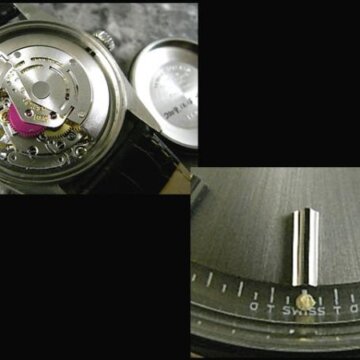 ロレックス 1600 デイトジャスト スムースベゼル 希少 ガンメタ・シグマ文字盤 名機1570搭載 1974年製 背面