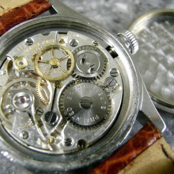 ロレックス スピードキング初期型 メルセデスハンド 1942年 側面 リューズ