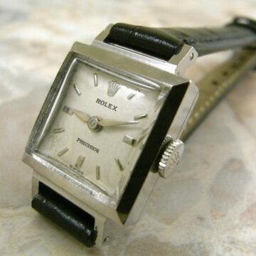 ロレックス・ROLEX アンティーク レディース アルファ針 角形ケース 1965年 正面全体