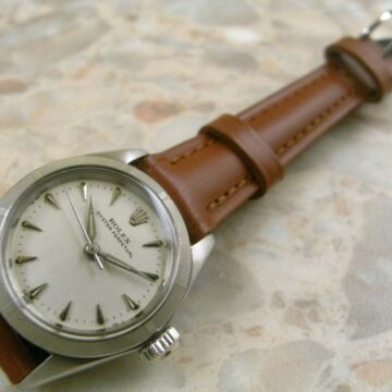 ROLEX ロレックス オイスターパーペチュアル アルファ針 エンジンターンドベゼル レディース 1963年 側面 リューズ