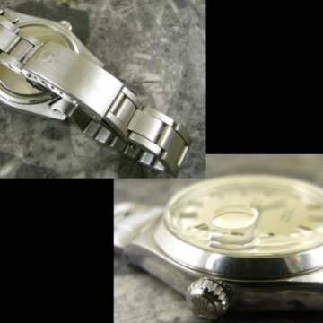 ロレックスオイスターデイト REF.6694 希少フェイス オリジナルブレス 1969年 側面 リューズ