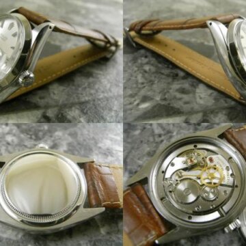 ROLEX/ロレックスオイスターデイト 6694  シルバーダイヤル 側面 リューズ