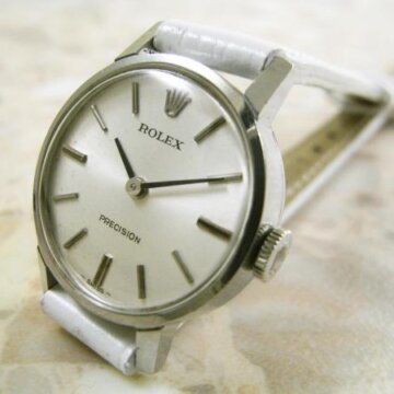 ロレックス・ROLEX レディース アンティークウォッチ 1974年 丸型・SSラウンドケース 正面全体