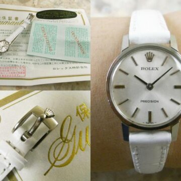 ロレックス・ROLEX レディース アンティークウォッチ 1974年 丸型・SSラウンドケース 背面