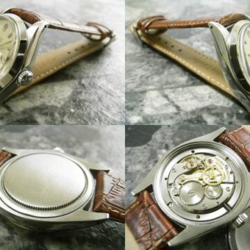 ROLEX・ロレックス オイスターデイト 6694 シルバーダイヤル 側面 リューズ