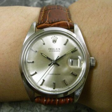 ROLEX・ロレックス オイスターデイト 6694 シルバーダイヤル 背面