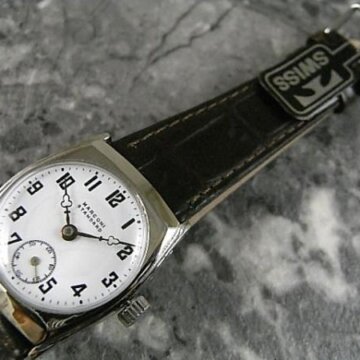 マルコーニ ロレックス ホーロー文字盤 スモセコ アールデコケース 1930年代 ROLEX/MARCONI 正面全体