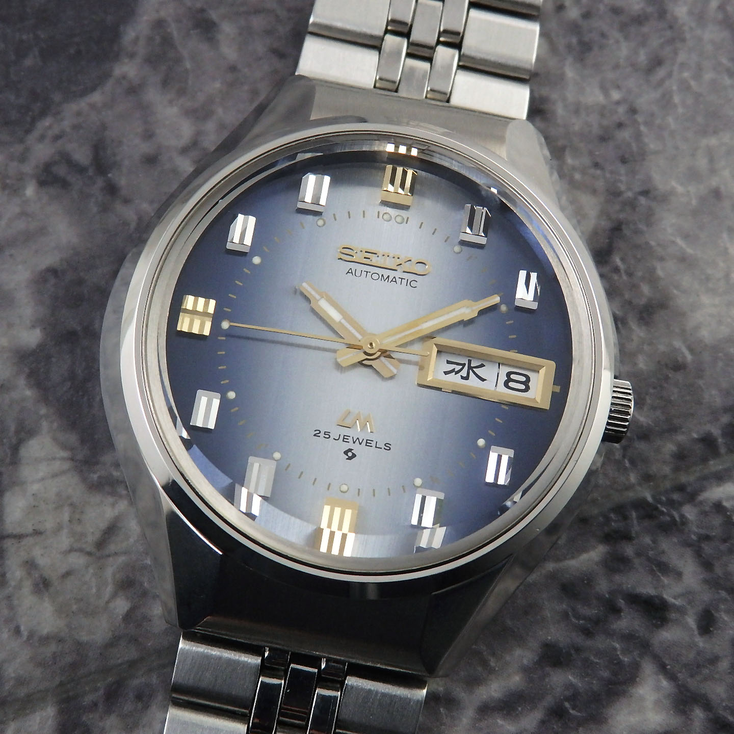 セイコー ロードマチック   LM ブルーグラデ文字盤 カットガラス　OH 美品腕時計(アナログ)