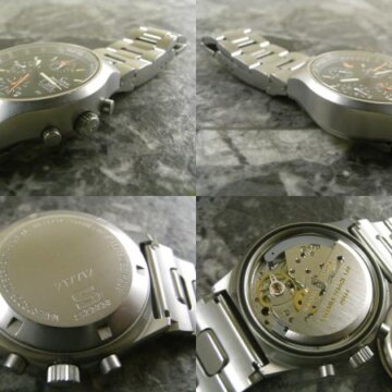 SINN 157 初期トリチウム AUTOMATIC表記 貴重Lemania 5100搭載 クロノグラフ ディスコンモデル ブレス付 側面 リューズ