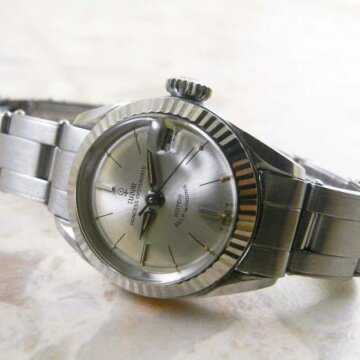 チュードル・TUDOR アンティーク レディース プリンセスオイスターデイト 希少 ツイストラグ ロレックス純正ブレス BOX 保証書付 正面全体