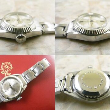 チュードル・TUDOR アンティーク レディース プリンセスオイスターデイト 希少 ツイストラグ ロレックス純正ブレス BOX 保証書付 側面 リューズ