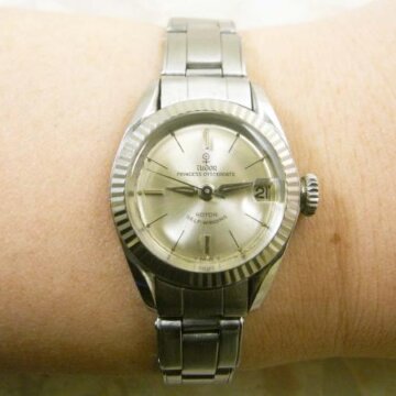 チュードル・TUDOR アンティーク レディース プリンセスオイスターデイト 希少 ツイストラグ ロレックス純正ブレス 背面