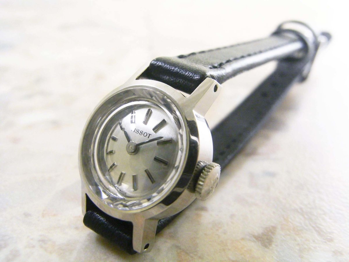 ティソ TISSOT カットガラス レディース アンティーク プリズム風防 腕時計