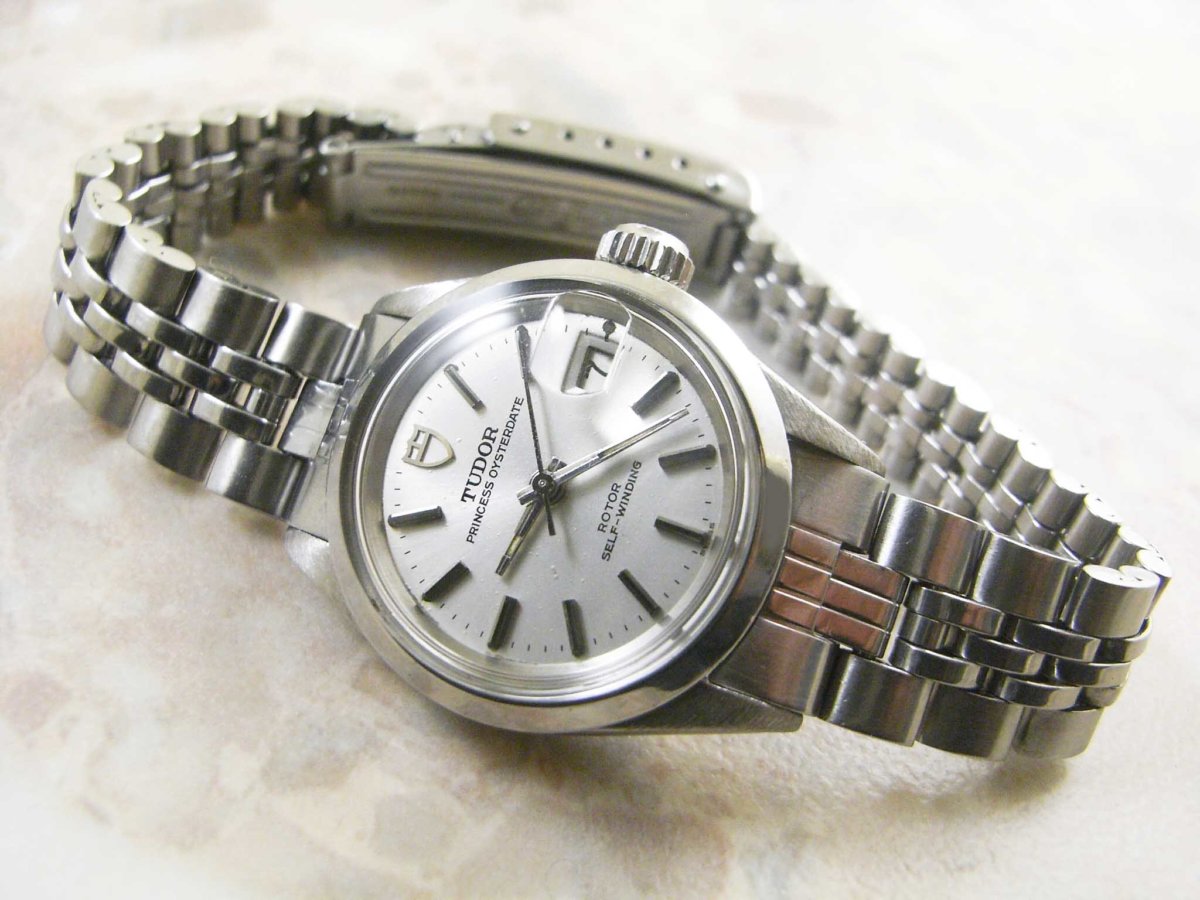 TUDOR アンティーク時計 チュードル レディス オイスター タテバラ センターセコンド 手