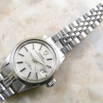 チュードル・TUDOR アンティーク レディース プリンセスオイスターデイト 側面 リューズ